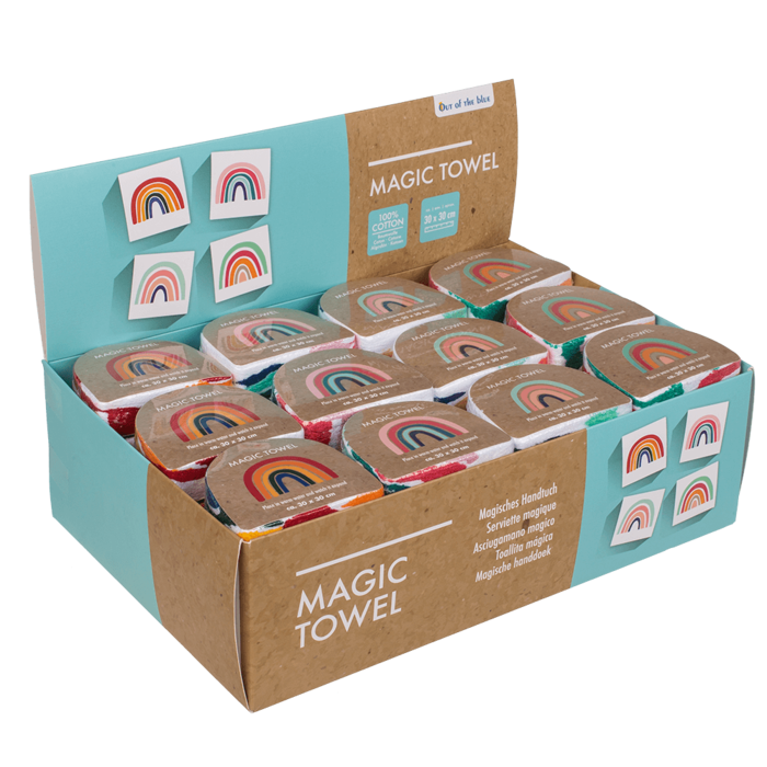 Magisches Baumwoll-Handtuch, Regenbogen,
