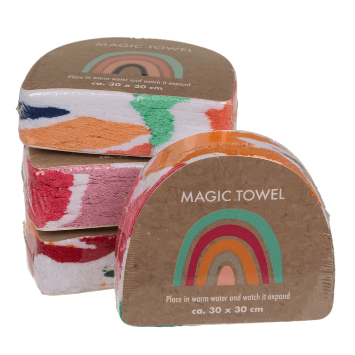 Magisches Baumwoll-Handtuch, Regenbogen,