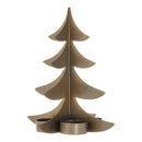 Teelichthalter Weihnachtsbaum Metall,gold, 19cmH