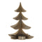Teelichthalter Weihnachtsbaum Metall,gold, 19cmH