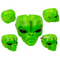 Aschenbecher, Alien Kopf, ca. 10 x 7 cm,