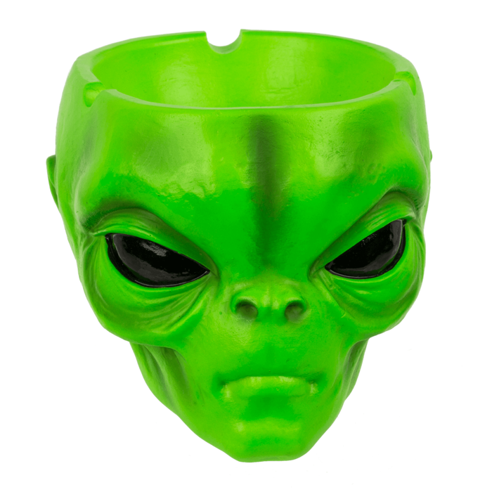 Aschenbecher, Alien Kopf, ca. 10 x 7 cm,