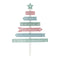 Bild Wegweiser Weihnachten Pastell, ca. 76cmH