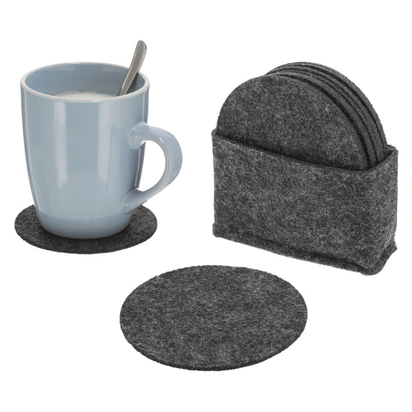 Untersetzer aus Filz rund Ø 10cm, 8er Set