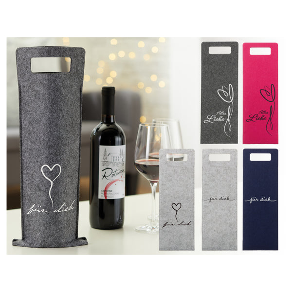 Flaschentasche Filz Geschenk 6/s