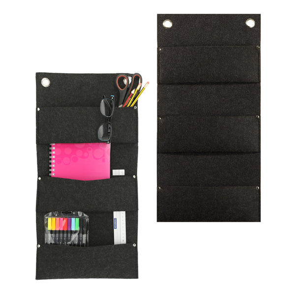 Hängeorganizer Filz, 3 Taschen, anthrazit