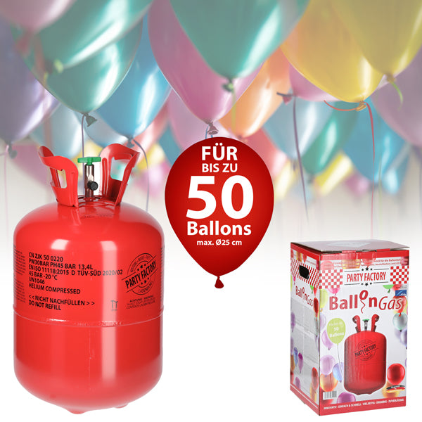 Helium Ballongas für ca. 50 Ballons