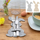 Besteckhalter Osterhase Filz 2/s