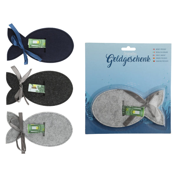 Geldgeschenk Filz Fisch 3/s
