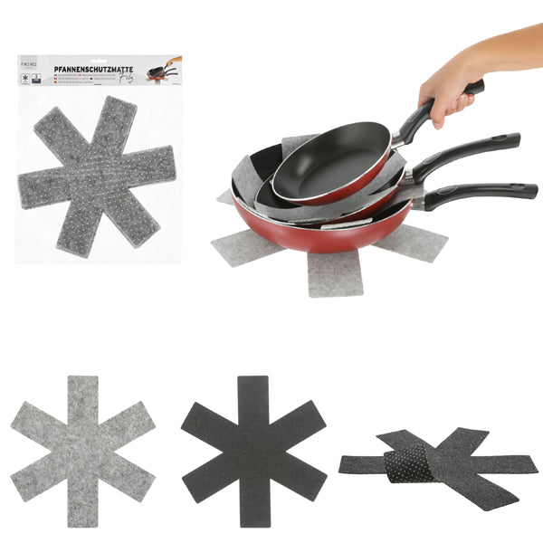 Pfannenschutzmatte aus Filz 26cmD 3er Set