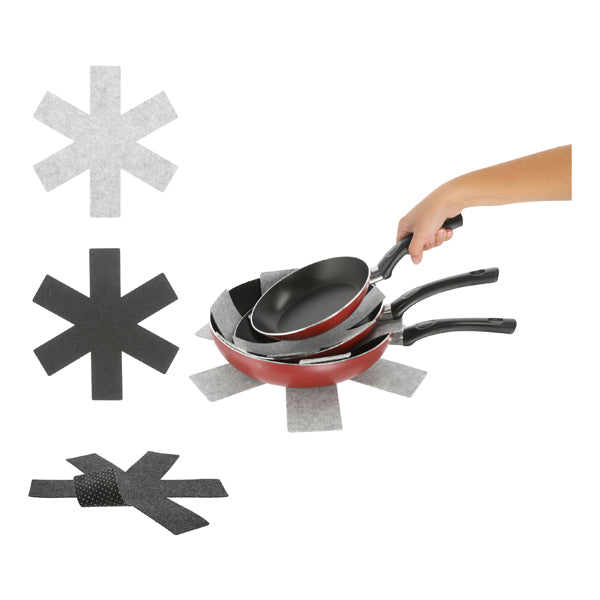 Pfannenschutzmatte aus Filz 35cmD 3er Set