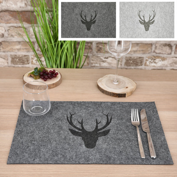 Tischset Filz Hirsch 2/s 45x30cm