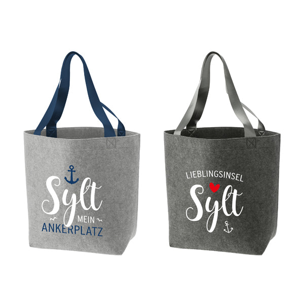 Shopper Sylt aus Filz 2/s ca. 49x38cm