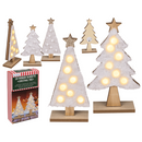 Holzsilhouette, Weihnachtsbaum, mit LED,