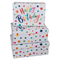 Hellgraue Geschenkkartonage, Happy Birthday,