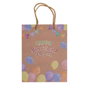 Braune Papier-Geschenktüte, Happy Birthday,