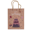 Braune Papier-Geschenktüte, Happy Birthday,
