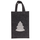 Graue Geschenktasche, X-mas Greetings, aus Filz,
