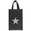 Graue Geschenktasche, X-mas Greetings, aus Filz,