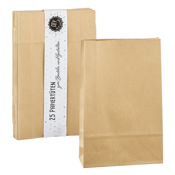 Papiertüte DIY 25er Pack 21,5cm x 13,5cm