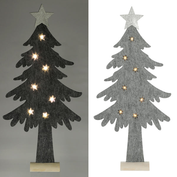 LED Tannenbaum Filz stehend grau 67cm
