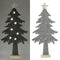 LED Tannenbaum Filz stehend grau 67cm