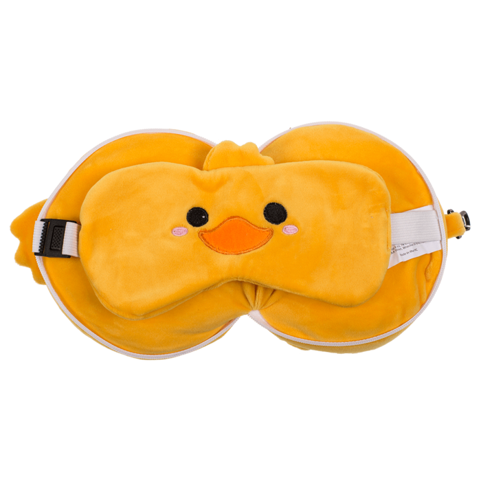 Kinder Plüsch-Reisekissen mit Augenmaske,