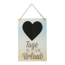 Holztafel zum beschriften "Urlaub", 20x30cm