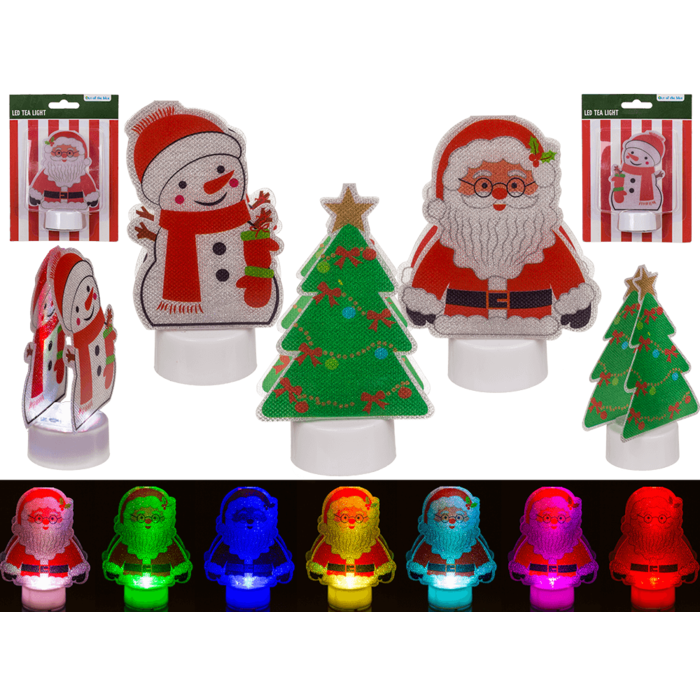 Farbwechselndes LED-Teelicht, X-mas,