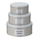 Gebäckdose "Sterne", 3er Set, rund, 2/s