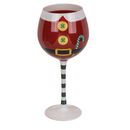 Weinglas, Santa Kostüm, für ca. 480 ml,