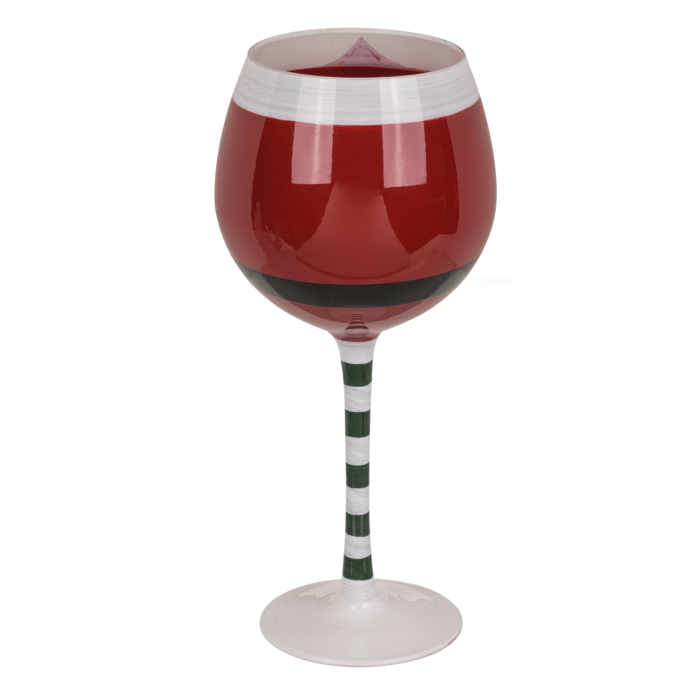 Weinglas, Santa Kostüm, für ca. 480 ml,