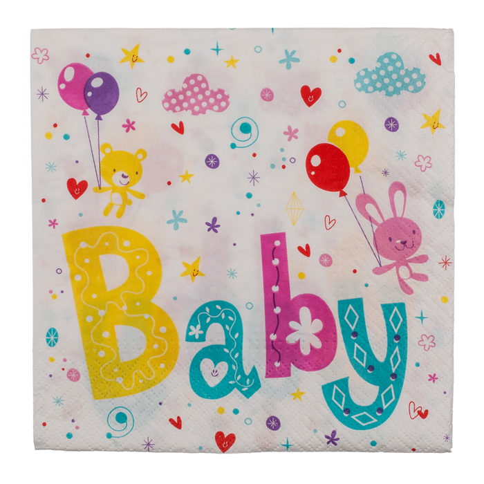 Papier-Servietten, Baby Party, ca. 33 x 33 cm,
