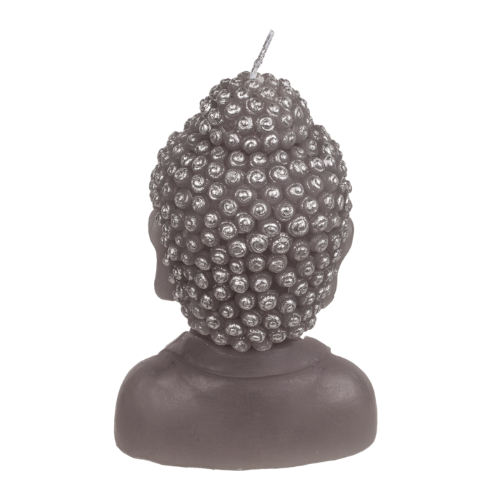 Kerze, Buddha-Kopf, ca. 8 x 6,5 x 12,5 cm,
