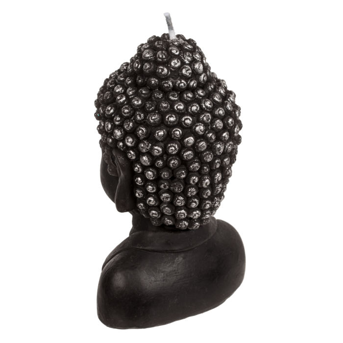 Kerze, Buddha-Kopf, ca. 8 x 6,5 x 12,5 cm,
