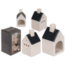 Keramik-Haus für Räucherkegel/Teelichter,