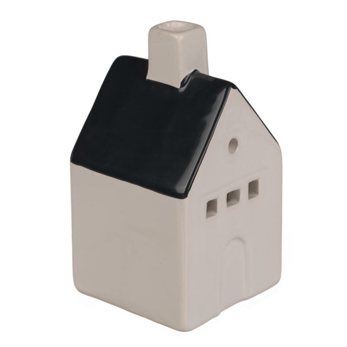 Keramik-Haus für Räucherkegel/Teelichter,