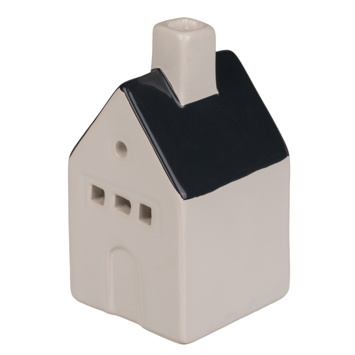 Keramik-Haus für Räucherkegel/Teelichter,