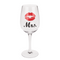 Weinglas, Mr & Mrs, mit Kussmund- &