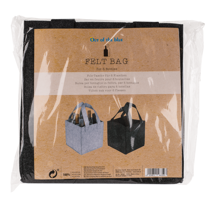 Filz-Tasche für 6 Flaschen,