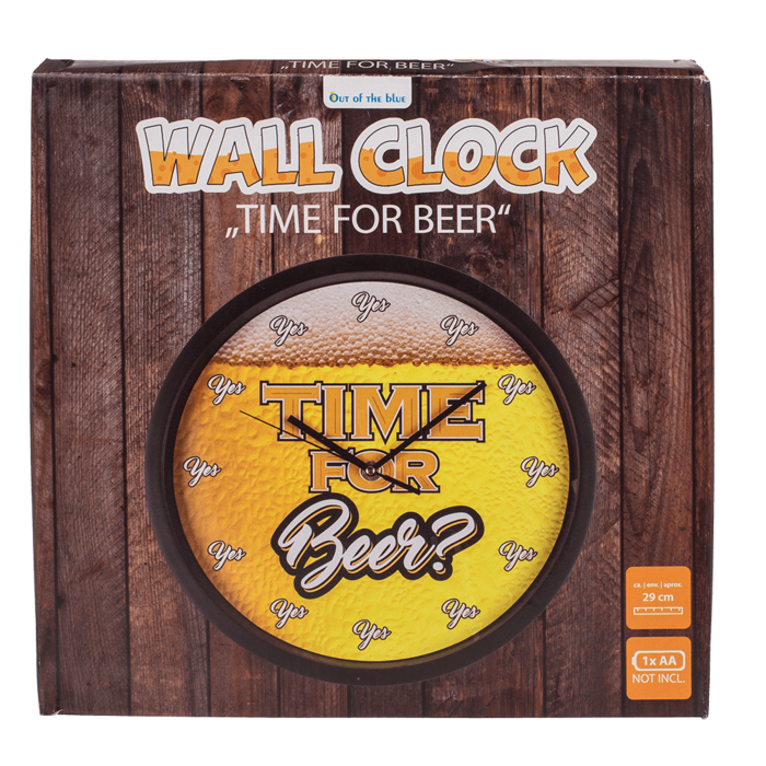 Wanduhr, Time for Beer, D: ca. 29 cm,