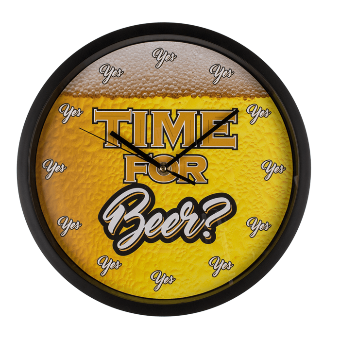 Wanduhr, Time for Beer, D: ca. 29 cm,