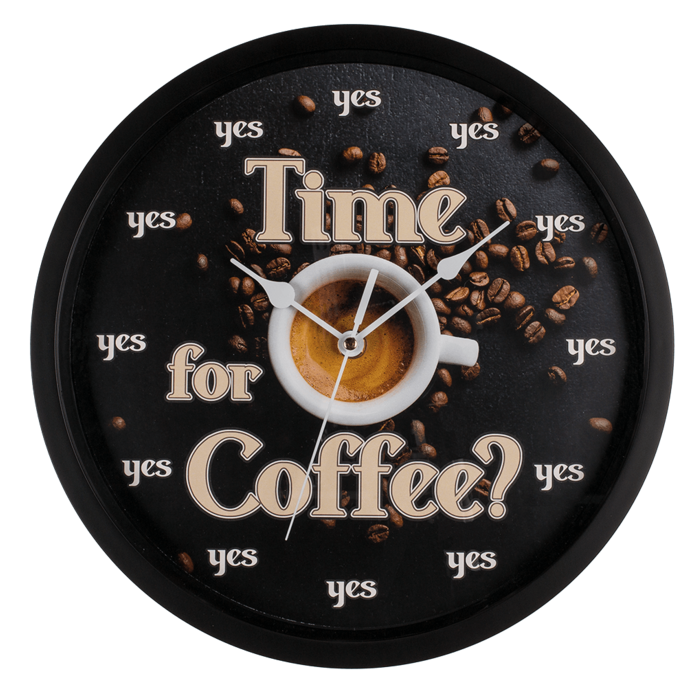 Wanduhr, Time for Coffee, D: ca. 29 cm,