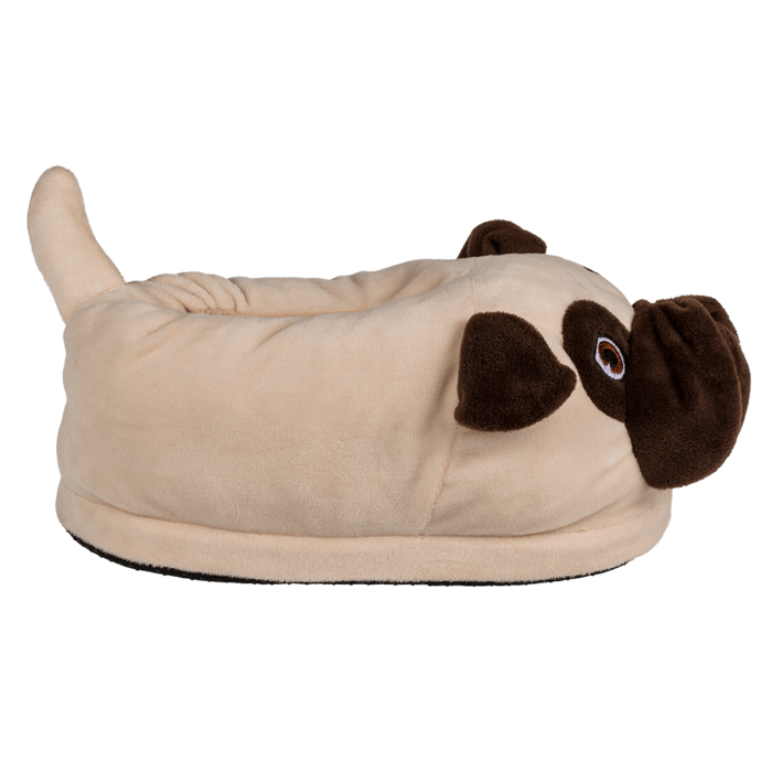 Kuschel-Hausschuhe, Mops,