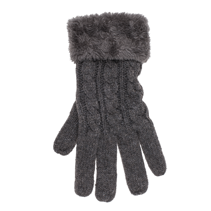 Kuschel-Handschuhe, Elegant,  Zopfmuster,