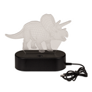3D-Leuchte,Triceratops, ca.14 x16 cm,