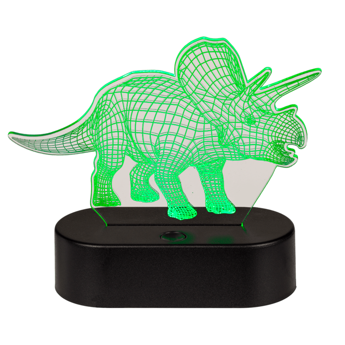 3D-Leuchte,Triceratops, ca.14 x16 cm,