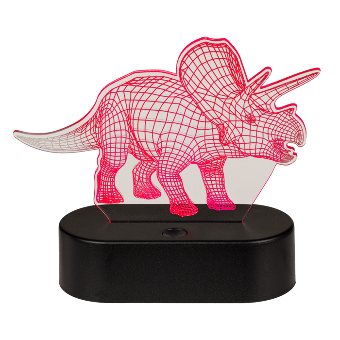 3D-Leuchte,Triceratops, ca.14 x16 cm,