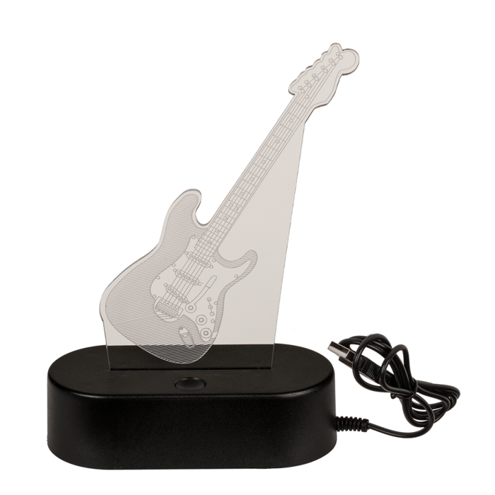 3D-Leuchte, Gitarre, ca. 18 x 12 cm,