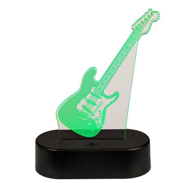3D-Leuchte, Gitarre, ca. 18 x 12 cm,